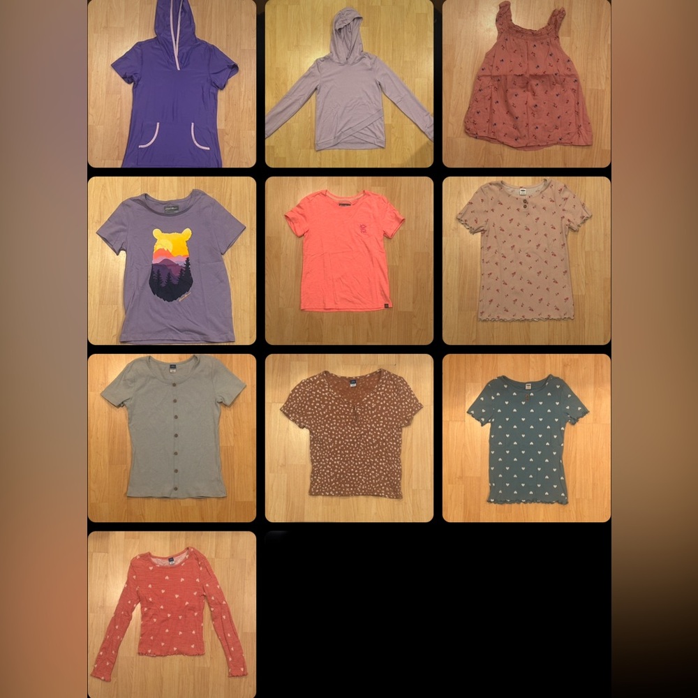 Girls Bundle Size 10 - 12 Long Sleeve T-Shirt Beach Cover Up Sweater Hoodie